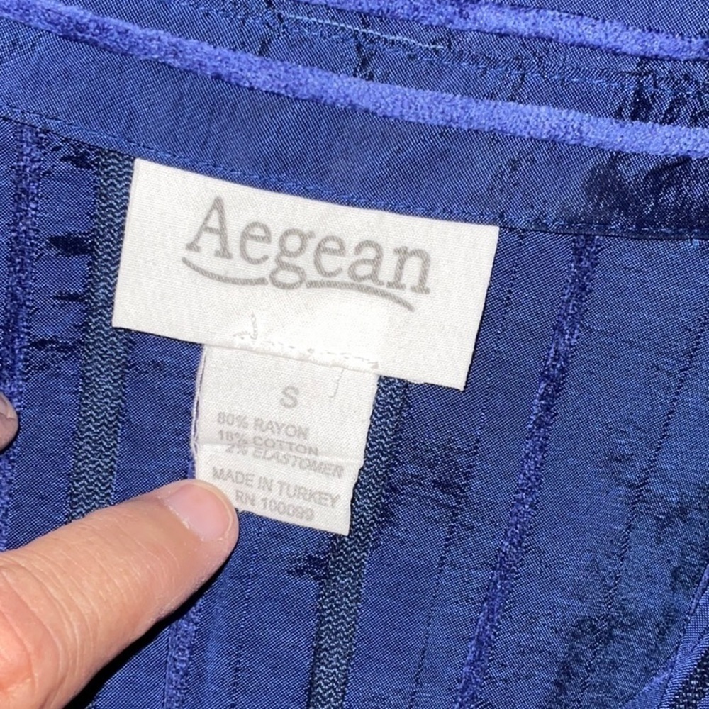 Aegean Top, Blue Stripes, Size S - Picture 5 of 9